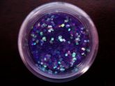 Glitter Hexagonal Azul