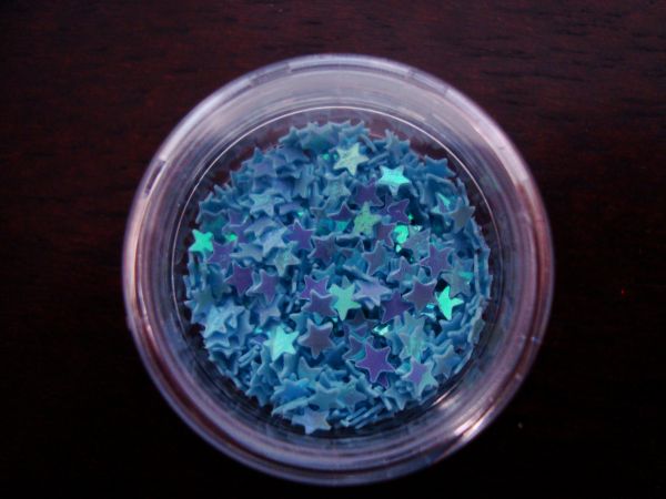 Glitter de estrelinha Azul
