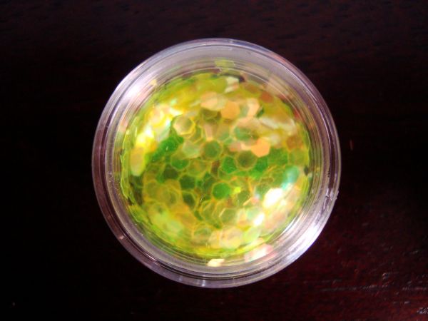 Glitter Hexagonal Amarelo
